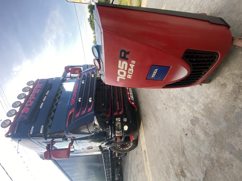 Încărcare freon camion Scania Super cu echipament TEXA 705R